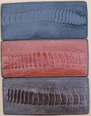 ostrich leg skin handcrafted wallets