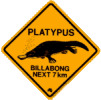 Platypus road signs