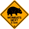 Wombat road signs